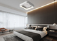 Комната прожития спальни отсутствие лампы потолочного вентилятора невидимого кондиционера лампы потолочного вентилятора лист электрической