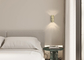Прикроватная лампа спальни стены фона гостиной для коридора гостиницы