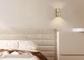 Прикроватная лампа спальни стены фона гостиной для коридора гостиницы